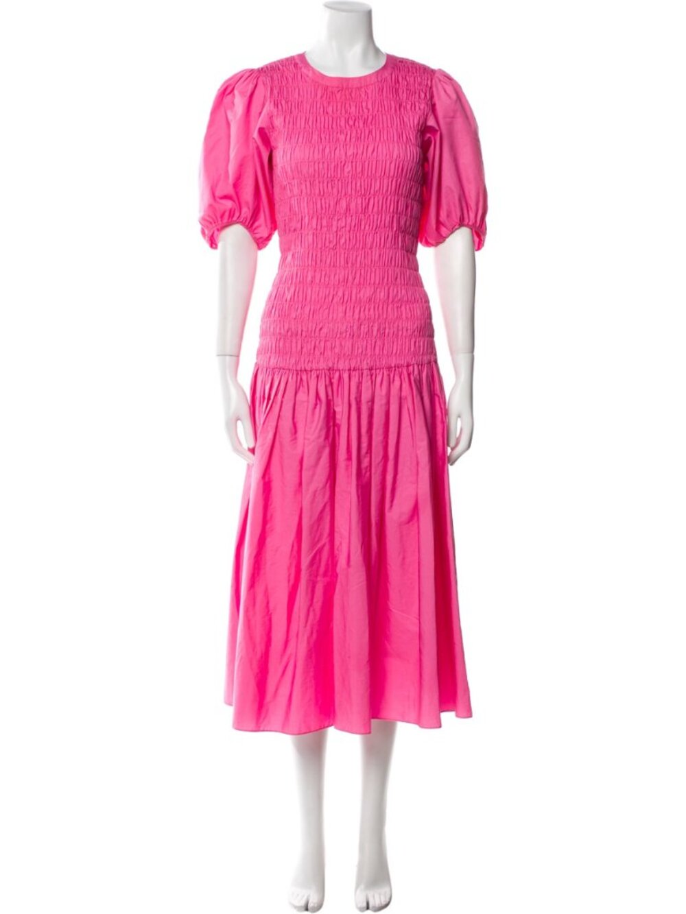 Derek Lam 10 Crosby Shirred cotton poplin midi dress - Picture 7 of 8